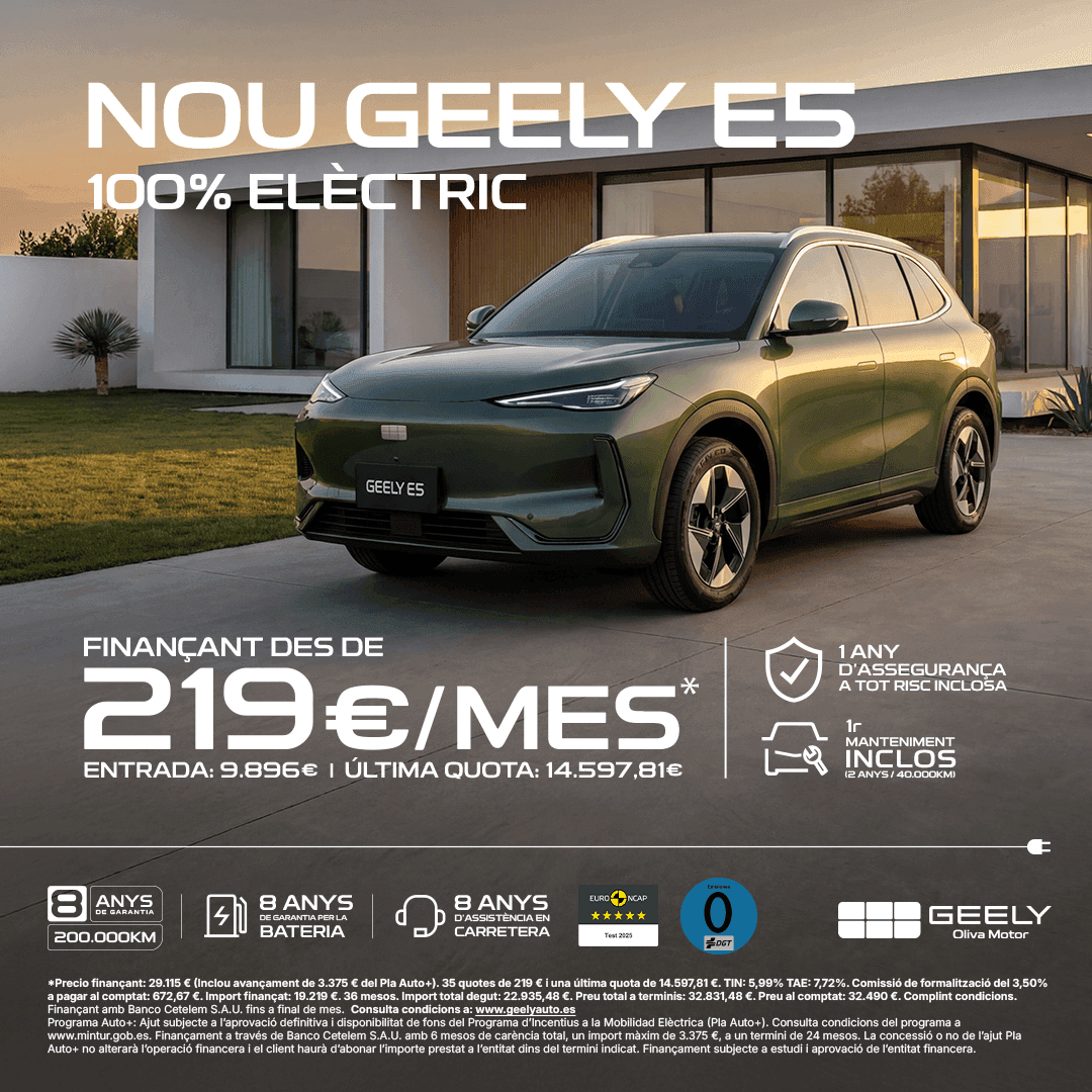 Geely E5 des de 219 €/mes*