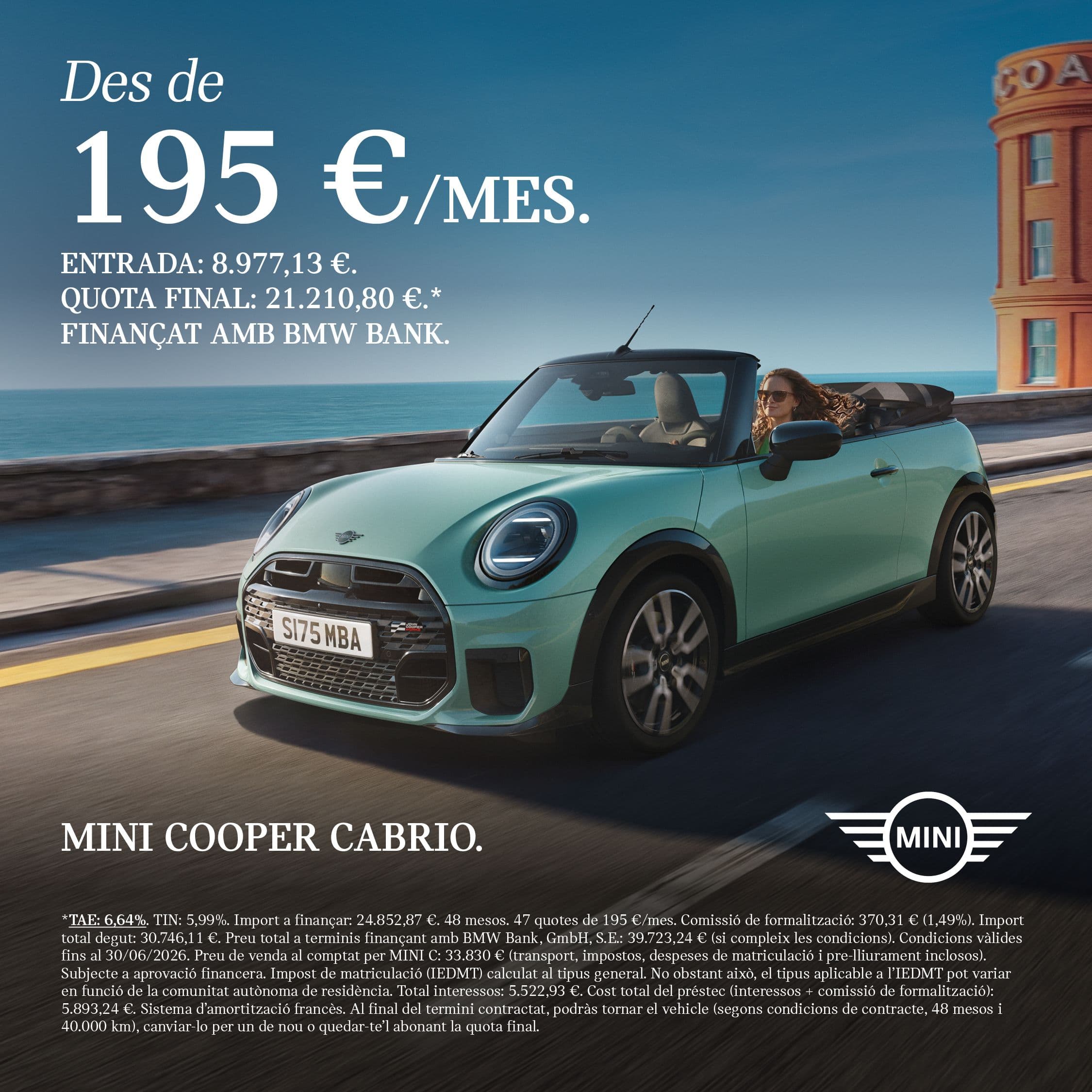 ACONSEGUEIX EL TEU NOU MINI CABRIO A OLIVA MOTOR!