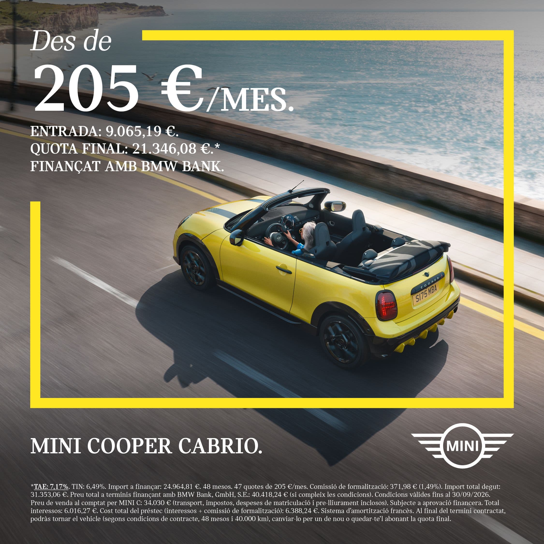 ACONSEGUEIX EL TEU NOU MINI CABRIO A OLIVA MOTOR!