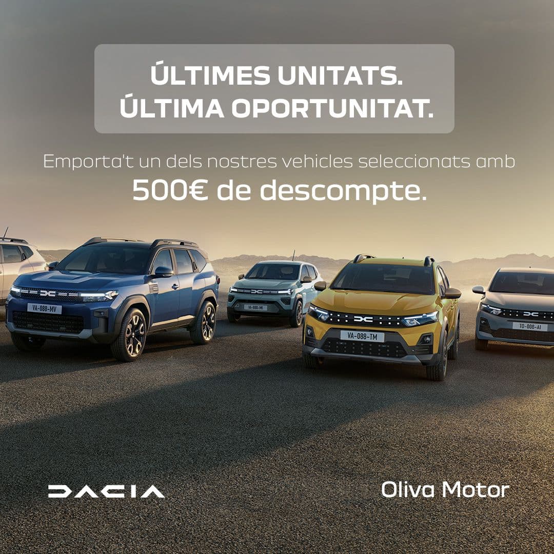 Estrena el teu Dacia amb 500€ de descompte