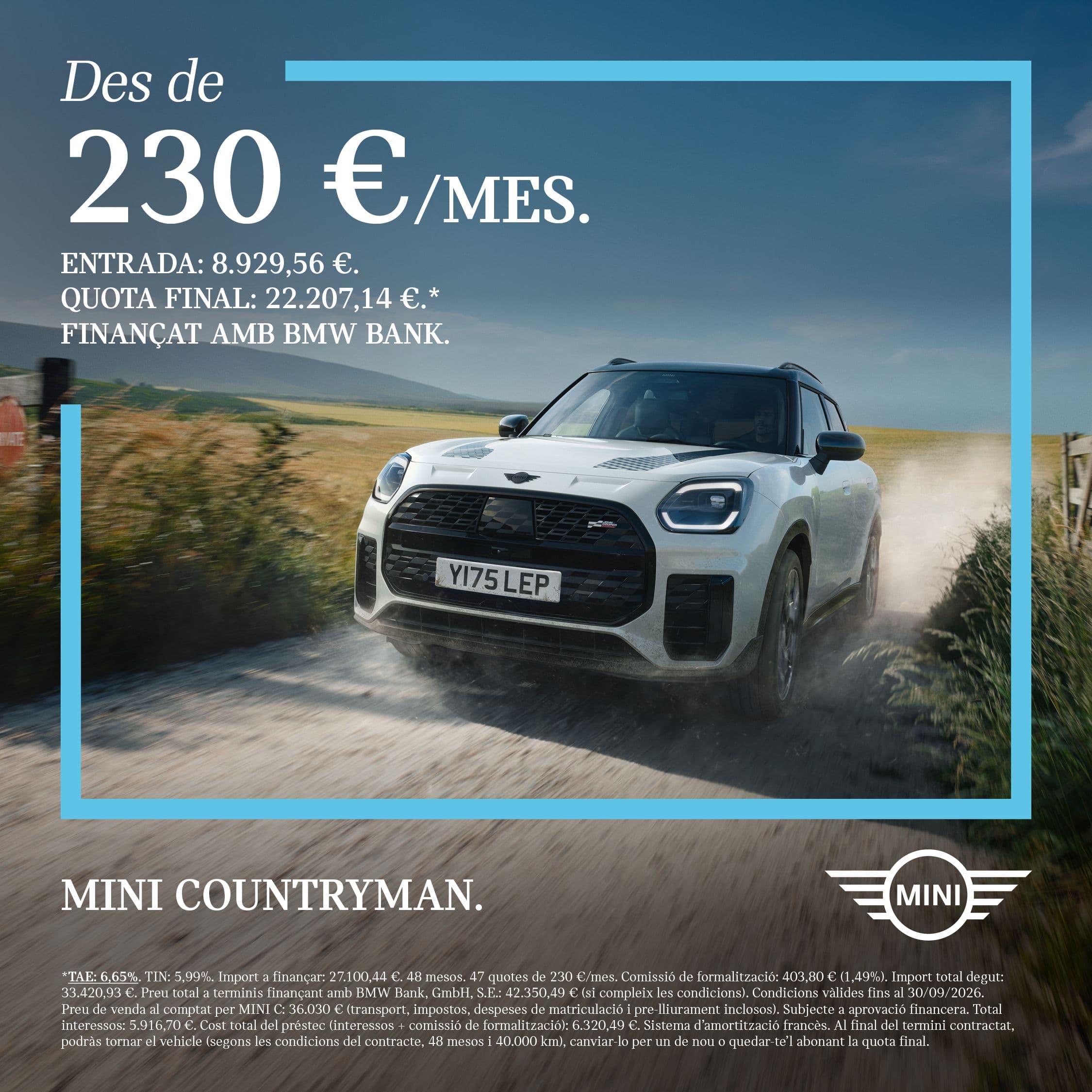 DESCOBREIX EL MINI COUNTRYMAN DES DE 230 €/MES