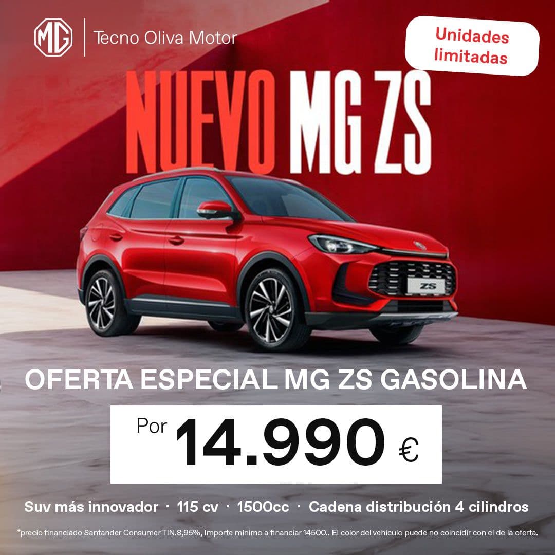 Descubre el Nuevo MG ZS desde 14.990€